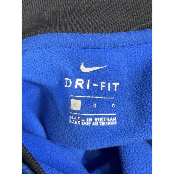 Nike Therma Fit Textured Fleece Mens Size Large Blue 1/4 Zip Casual Athleisure - Picture 8 of 13